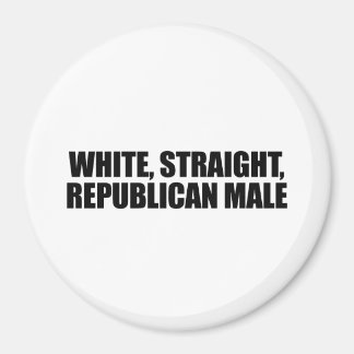 Imán Hombre republicano recto y blanco