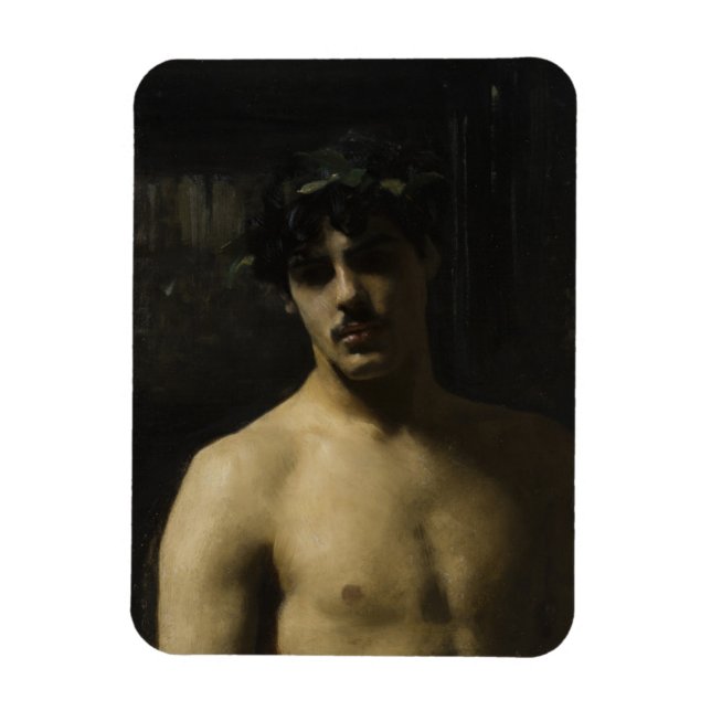 Imán Hombre vistiendo Laureles (Vertical)