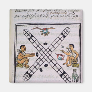 Imán Hombres aztecas que juegan Patoli