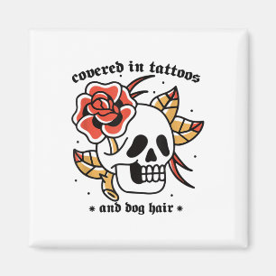 Imán Hombres Cubiertos De Tatuajes Y Pelo De Perro Trad