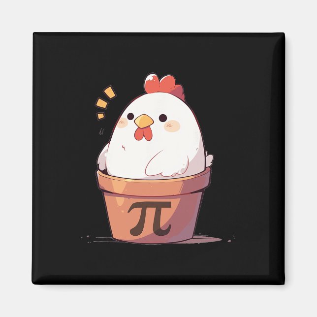 Imán Hombres de Día de Papel Pollo Niños Math Math Gif (Frente)