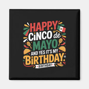 Imán Hombres de Tacos por el cumpleaños feliz Cinco De