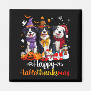 Imán Hombres Mujeres Border Collie Perro Navidad Hallow
