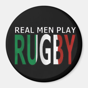 Imán Hombres Reales Juegan Al Rugby Italia