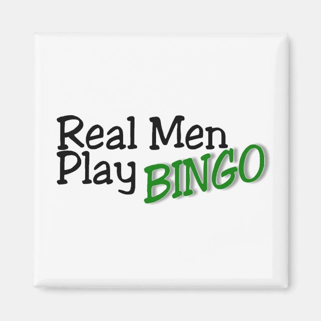 Imán Hombres Reales Juegan Bingo 3 (Frente)
