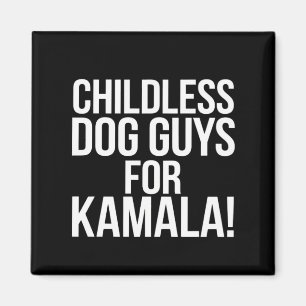 Imán Hombres sin hijos con perros para Kamala 2024 Vota