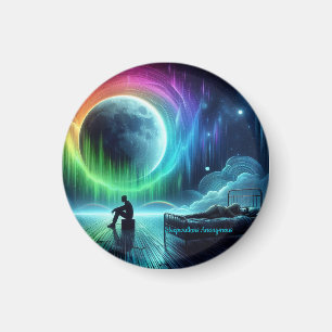 Imán Hombres sonámbulos Anonymous Round Magnet