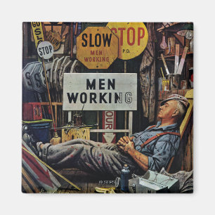 Imán Hombres trabajando