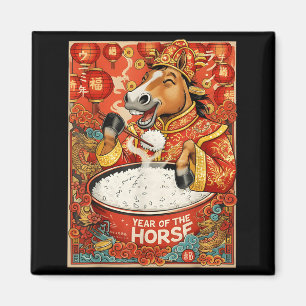 Imán Hombres Zodiaco Chino Arroz Caballo