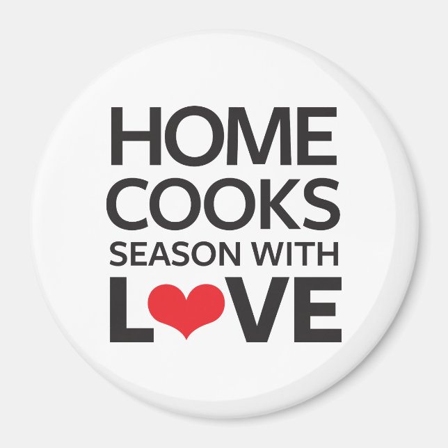 Imán Home Cooks Season Con Amor (Frente)
