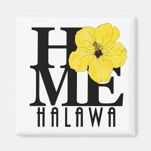 Imán HOME Halawa Hawaii Yellow Hibiscus