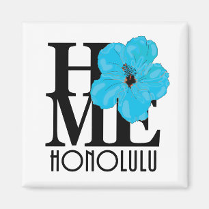 Imán HOME Honolulu Blue Hibiscus