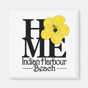 Imán HOME Indian Harbour Beach Yellow Hibiscus