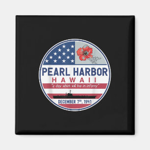Imán Homenaje a Pearl Harbor En Hawaii Día De La Bander