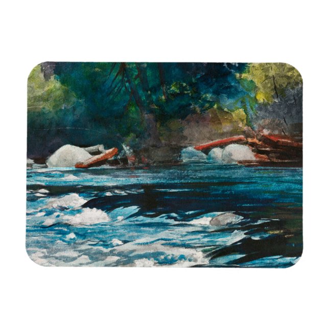 Imán Homer - Los Rapids, Río Hudson, Adirondacks (Horizontal)