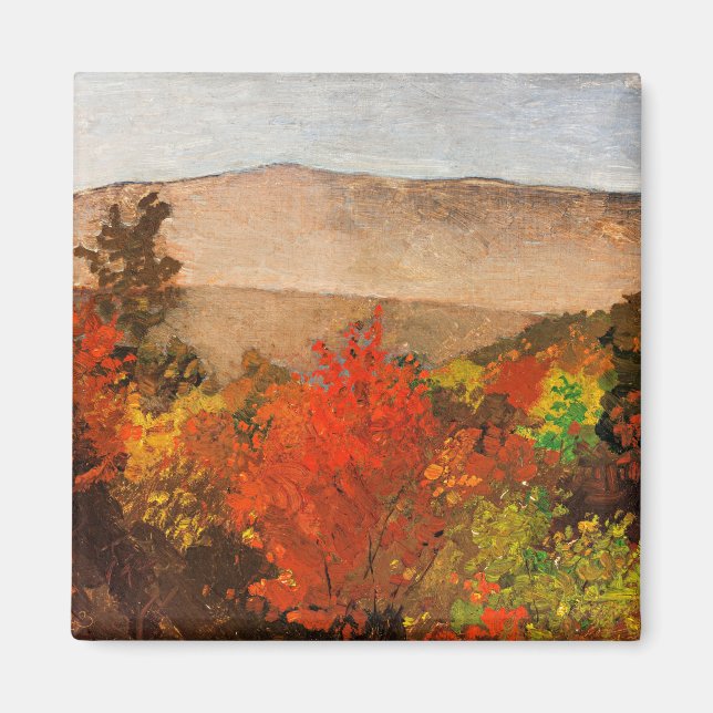 Imán Homer - Otoño Treetops, pintura famosa (Frente)