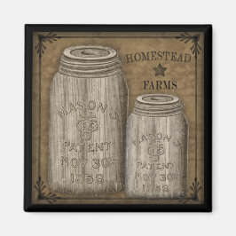 Imán Homestead Primitive Canning Jar Magnet