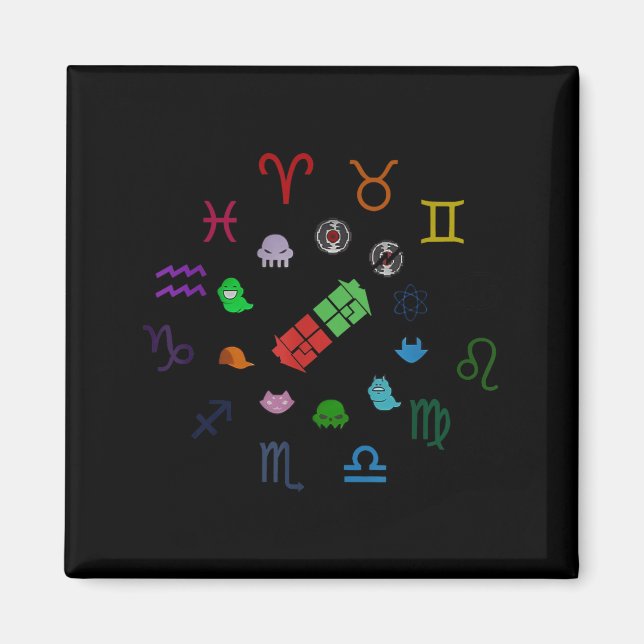 Imán Homestuck Emblems Zodiac Signs Funny Men Women Kid (Frente)