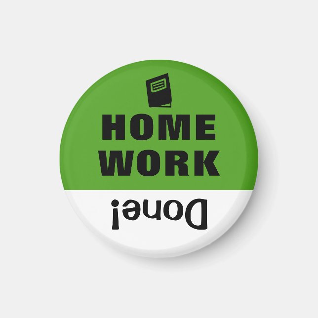 Imán Homework del recordatorio de la lista de tareas de (Frente)