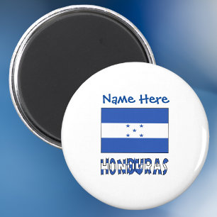 Imán Honduras Bandera Hondureña Azul Personalizada