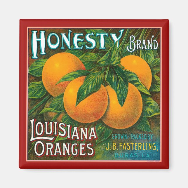 Imán Honestidad Naranjas de Louisiana (Frente)