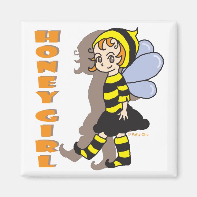 Imán Honey Bee Chica Magnet (Frente)
