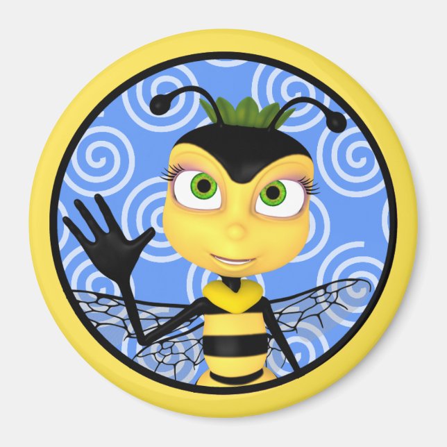 Imán Honey Bee Toon Magnet (Frente)