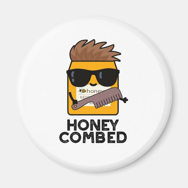 Imán Honey Combed Funny Honey Pun (Frente)