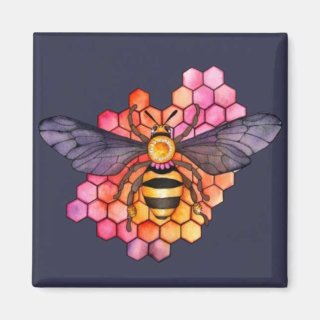 Imán Honeycomb Bee (Frente)