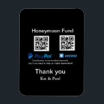 Imán Honeymoon Fund PayPal Venmo código QR gracias<br><div class="desc">Para los amantes de la música como nosotros</div>