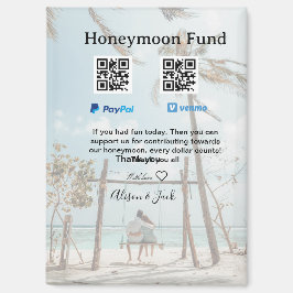 Imán Honeymoon fund venomo paypal donation Q R couple
