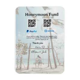 Imán Honeymoon fund venomo paypal donation Q R couple