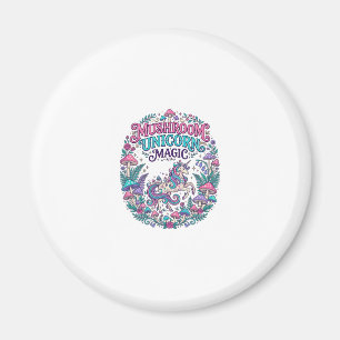 Imán Hongo Unicornio Magia Unicornio Colorido Arte POD