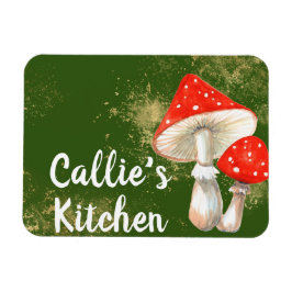 Imán Hongos acuarela Cocina personalizada