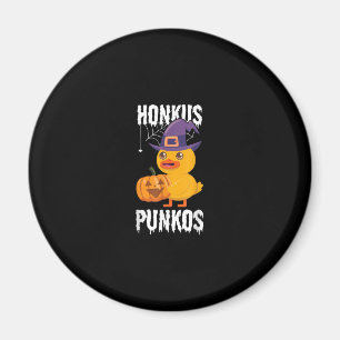 Imán Honkus Ponkus Funny Duck Halloween Witch Design