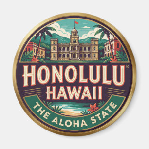 Imán Honolulu Hawái Capital Memoria de Viaje Tropical
