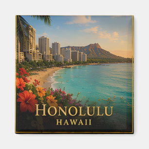 Imán Honolulu Hawái Costa de Waikiki y Cultura de la Is