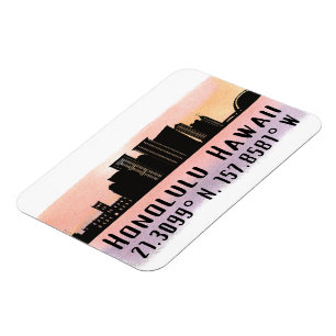 Imán Honolulu Skyline Latitude and Longitude