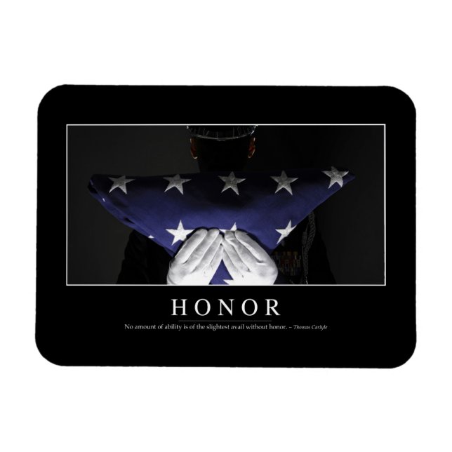 Imán Honor: Cita Inspiradora (Horizontal)