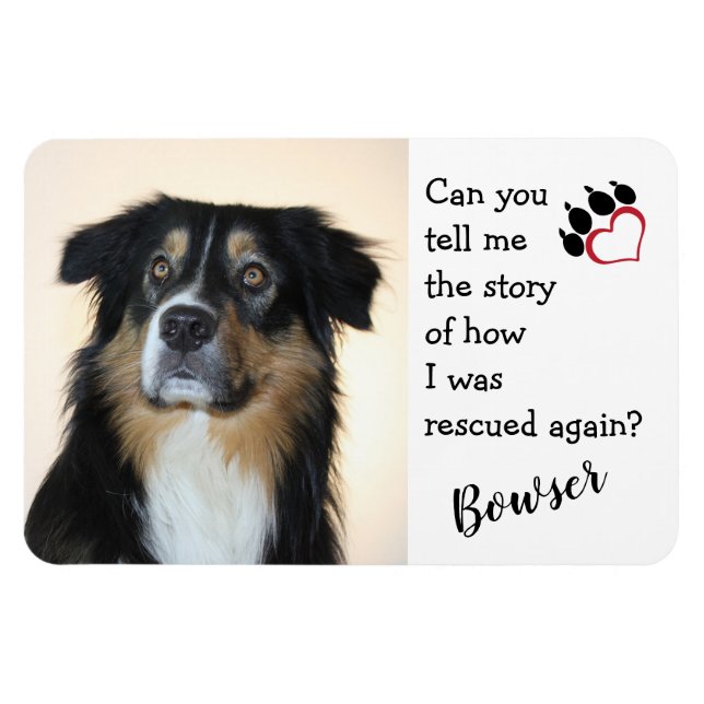 Imán Honra a tu perro de rescate (Horizontal)