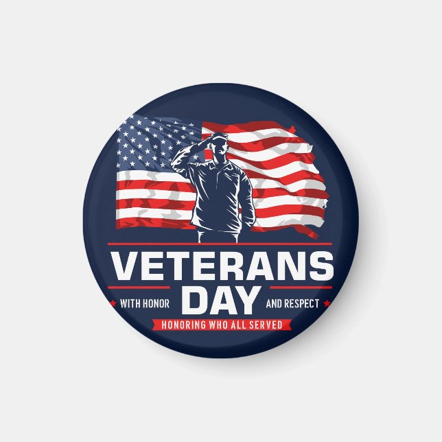 Imán Honrando a todos los que sirvieron (Frente)