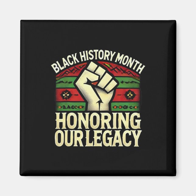 Imán Honrando Nuestro Legado Mes de la Historia Afroame (Frente)