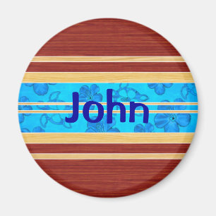 Imán Honu Hawiian Fake Wood Surfboard