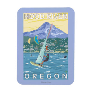Imán Hood River, personas que practica surf de ORWind y