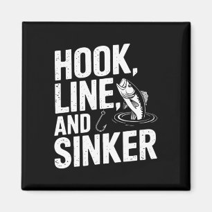 Imán Hook Line Y Sinker Fun Para Los Aficionados A La P