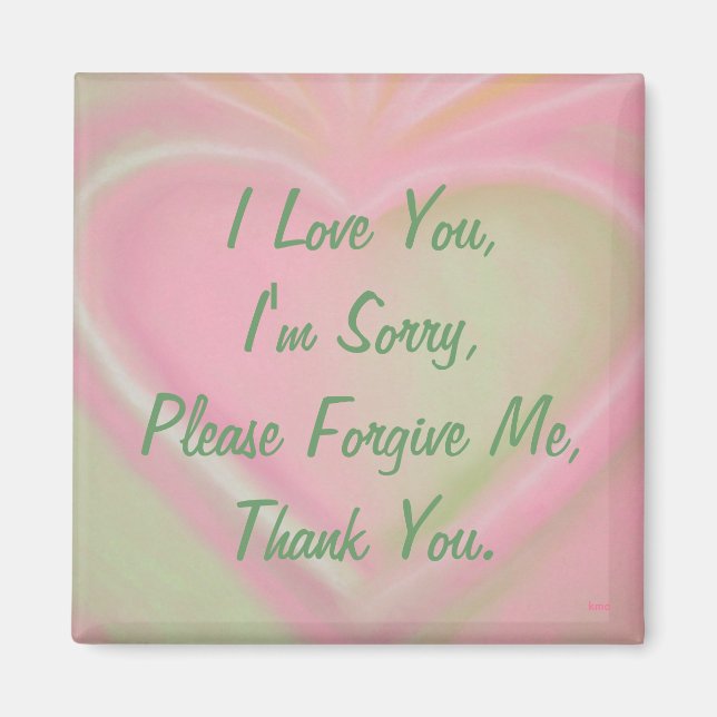 Imán Ho'oponopono magnet-pinkheart (Frente)