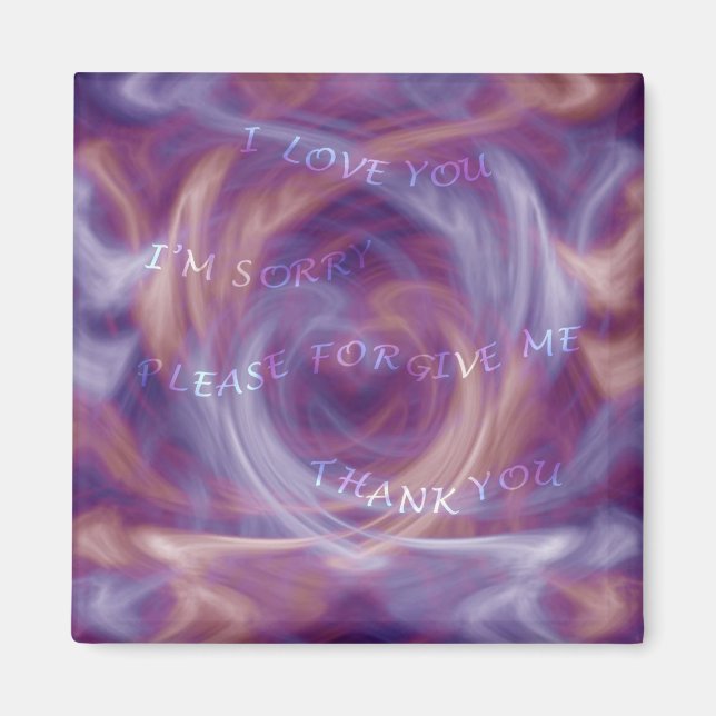 Imán Ho'oponopono Purple Smoke (Frente)