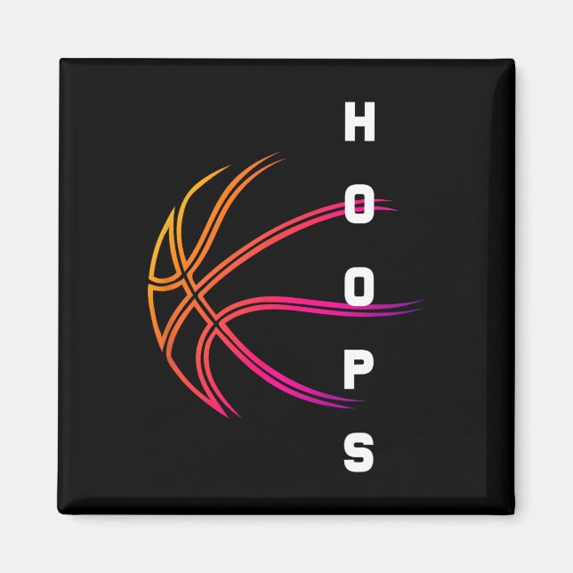Imán Hoops Bysketbyll Player Retro (Frente)