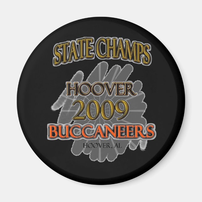Imán ¡Hoover Buccaneers 2009 Campos Estatales de Alabam (Frente)