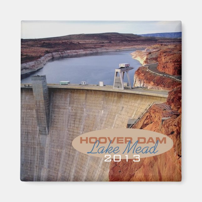 Imán Hoover Dam Travel Souvenir Fridge Magnet (Frente)